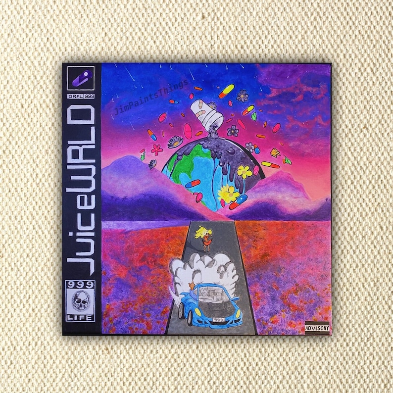 Juice WRLD Album Collage Painting poster Etsy