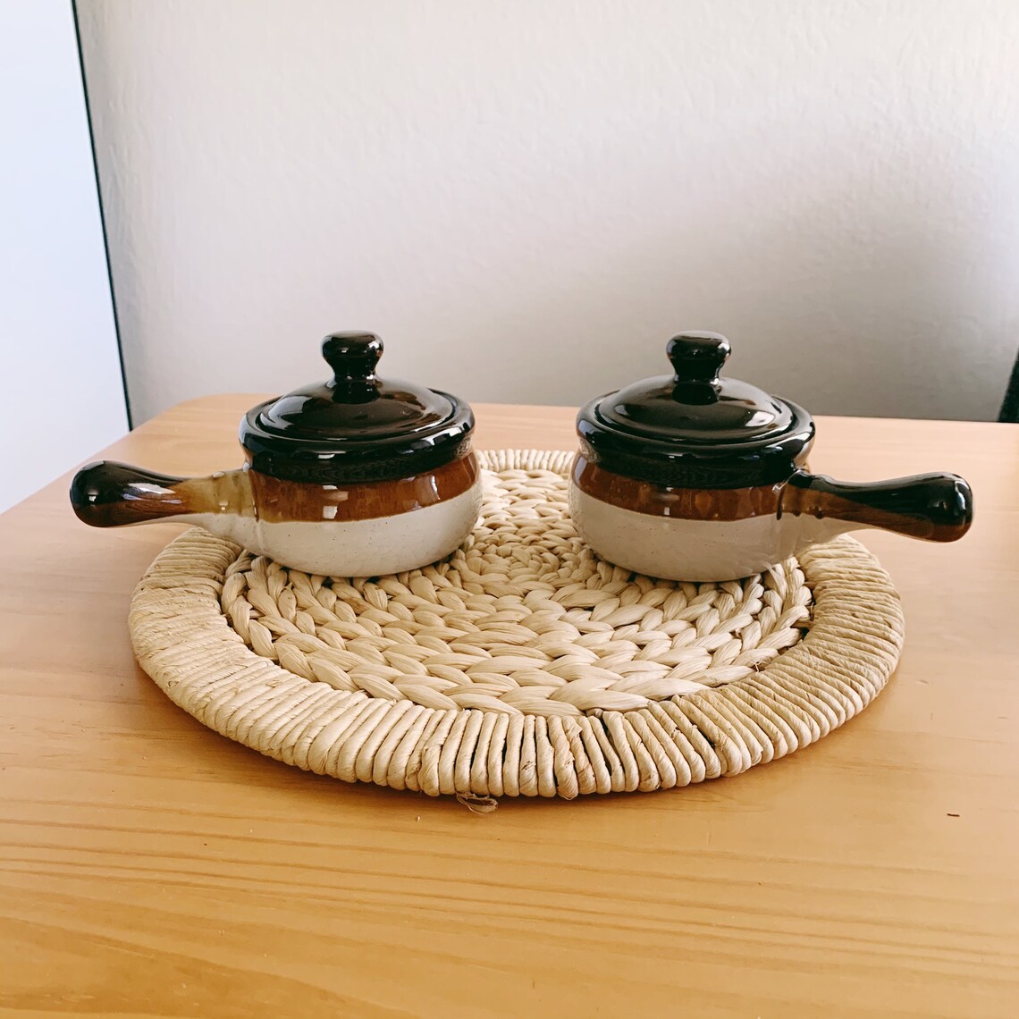 MidCentury Modern French Onion Soup Bowls/ Vintage / Ceramic Etsy