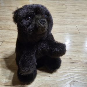 Folkmanis Folktails Black Bear Full Body Hand Puppet Vintage Plush Animal Teacher Learning Play Toy 11&quot;