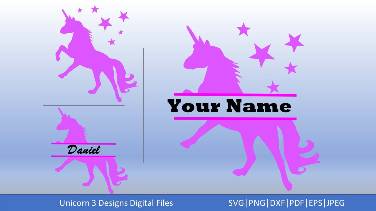 Free Unicorn Svg With Name 602 SVG PNG EPS DXF File