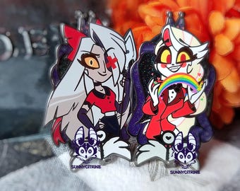 Hazbin Hotel Charlie & Vaggie Enamel 2nd Run! Pin 3