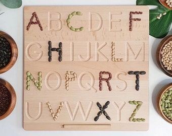 Alphabet Tracing Boards, Number Tracing, Montessori Learning Toys, Educational Toy, Home Schooling Toddler, Wooden Learning