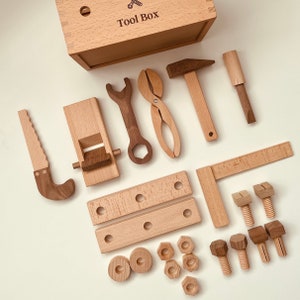 Wooden toolbox toy outlet