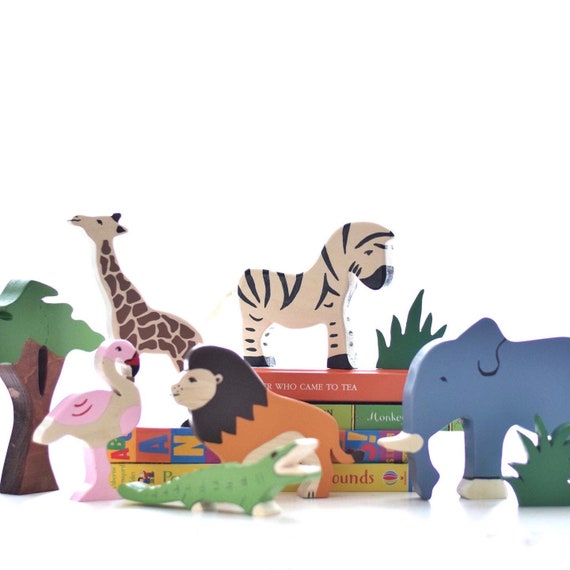 17 Waldorf Toys African Animals Waldorf Wooden Toys 