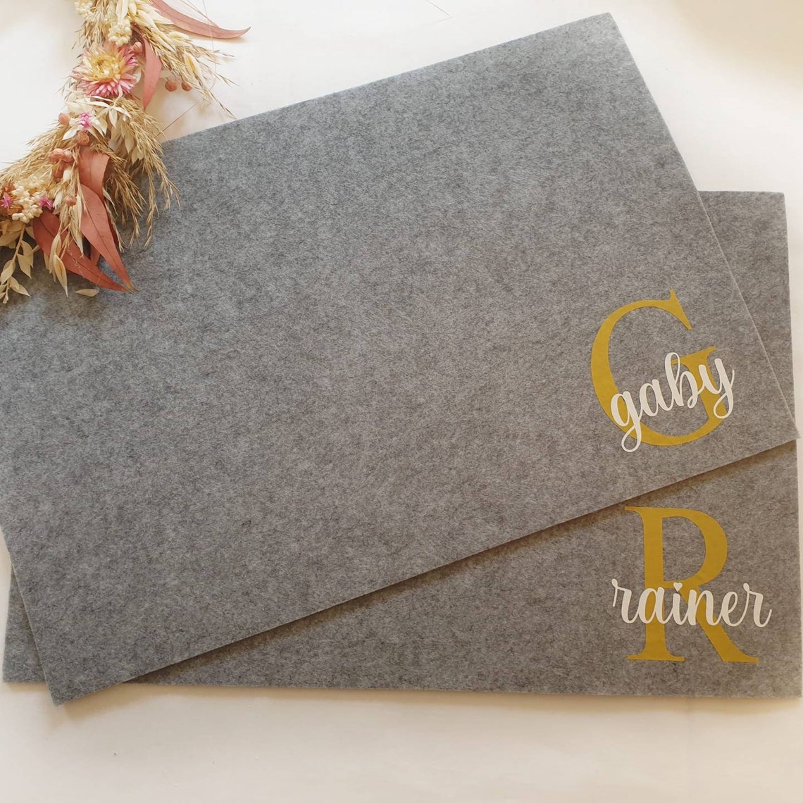 Sets de table personnalisés avec nom, tabledessous de table personnalisé, set de place avec nom