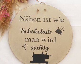 Schild mit Spruch, Schild, Spruch, Geschenk zum Umzug, Geschenk für Freunde, Holzschild, Deko, Dekoschild, Geschenkidee, Türschild,  nähen