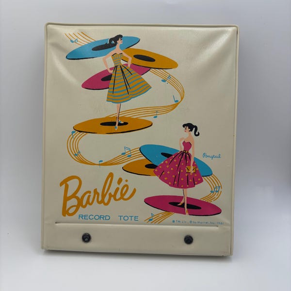 Barbie Ponytail Record Tote with Sleeves TM  Vintage 1961
