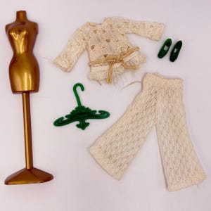 Dawn Doll Bell Bottom Bounce 717 Pants Top Shoes Hanger Stand Vintage 1970s