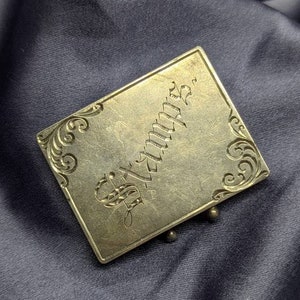 Antique Victorian Era Sterling Silver Stamp Box W/ FREE US Shipping!