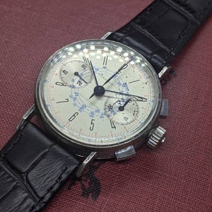Rare 1937 Landeron 47 Three Button Chronograph by Nord Watch Fully Serviced W/ Warranty! (Updated)