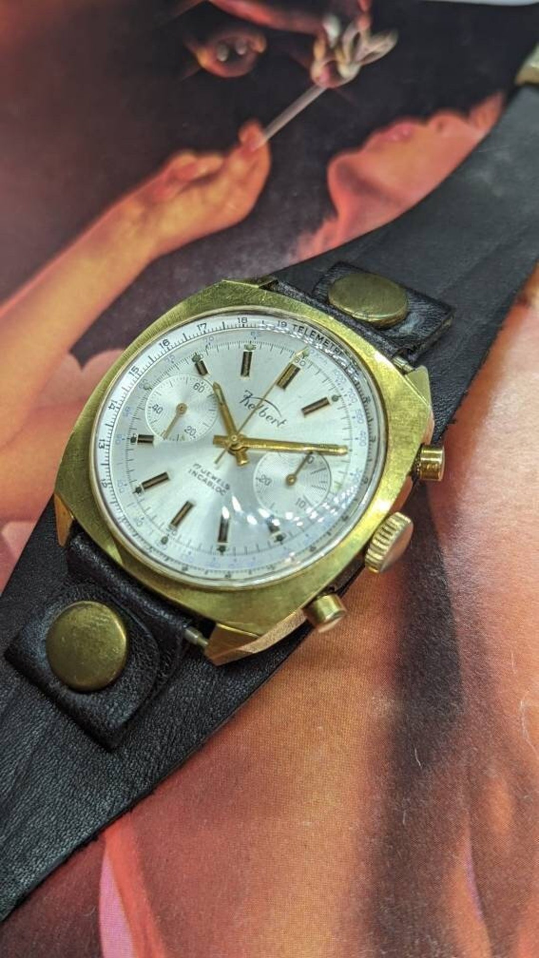 Buy Vintage 1970s Kelbert Landeron 248 Telemeter Chronograph Men's Watch  Serviced W/ Warranty! Online in India