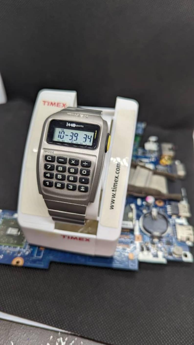 Retro Early 2000s Timex 1440 Sports Digital Calculator Watch Etsy