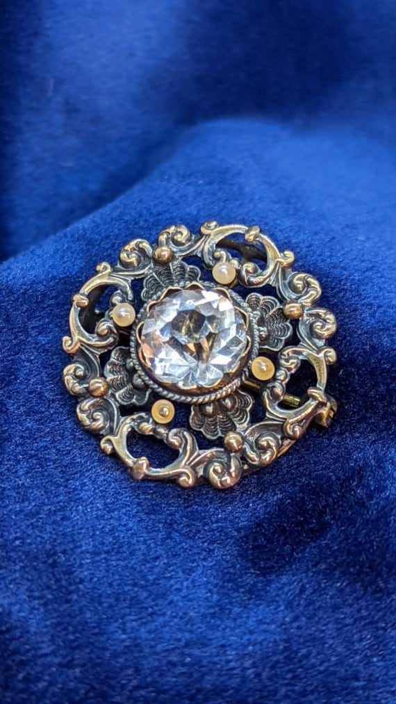 Stunning Patina Vintage Victorian 14k Gold Pendant