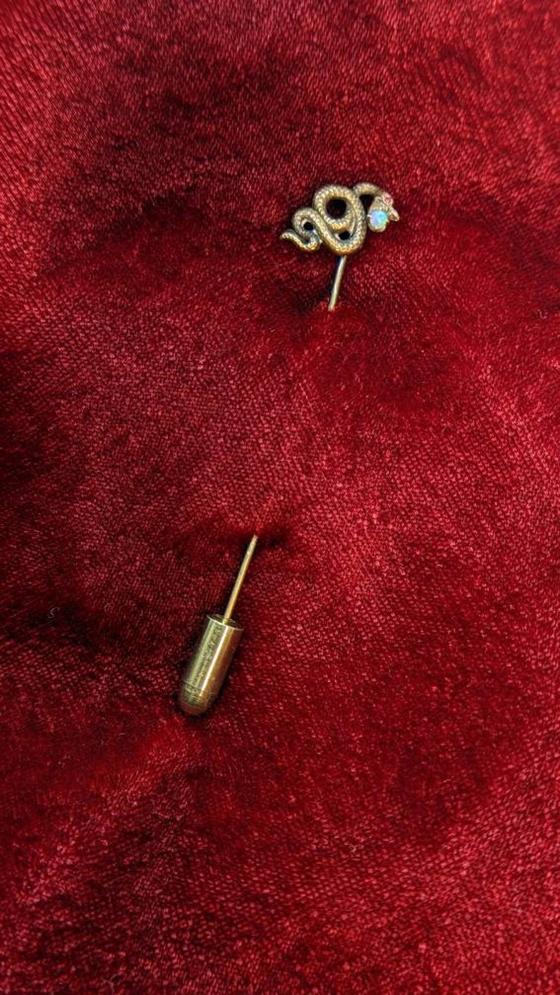 Stick Pin Snake Incredible Antique Victorian Stick Pin Snake Holding Opal Solid Gold W ...