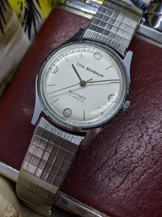 Vintage 1960s Belforte/Benrus Men's Watch Rare Gol