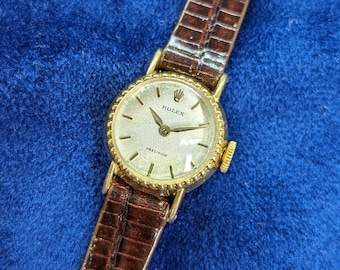 Incredible Vintage 1958 Rolex 18k Gold Ladies Watch Serviced W/ Warranty!