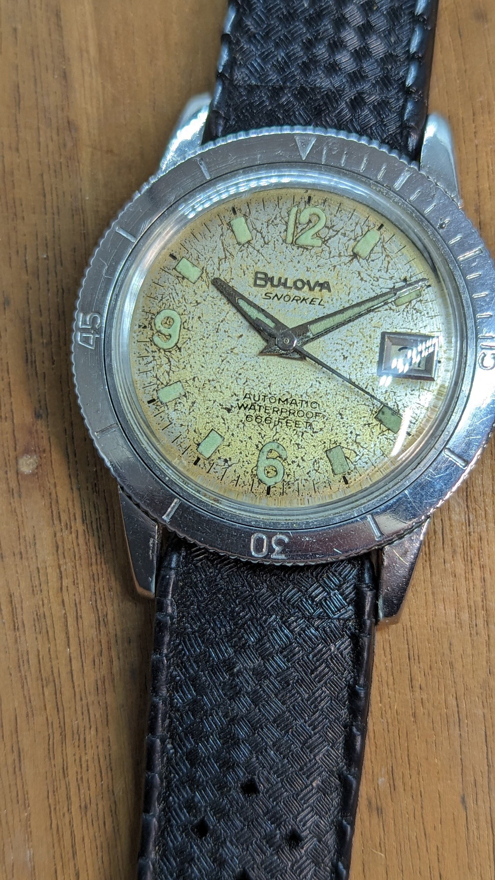 Original Vintage 1966 Bulova Snorkel 666 Devil Diver All Stainless 