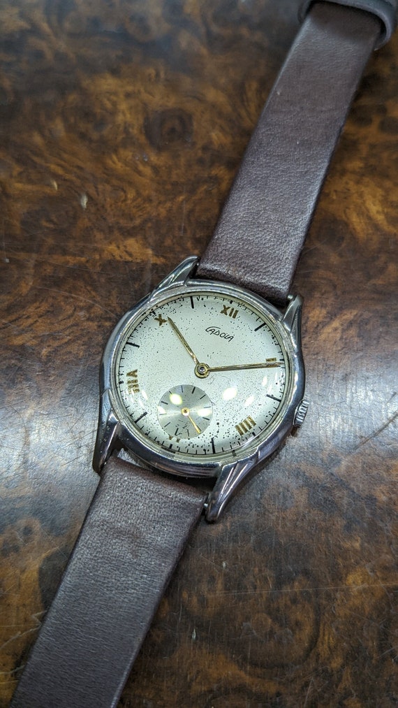 Rare 1950s All Stainless Mid Century Men's Watch … - image 1