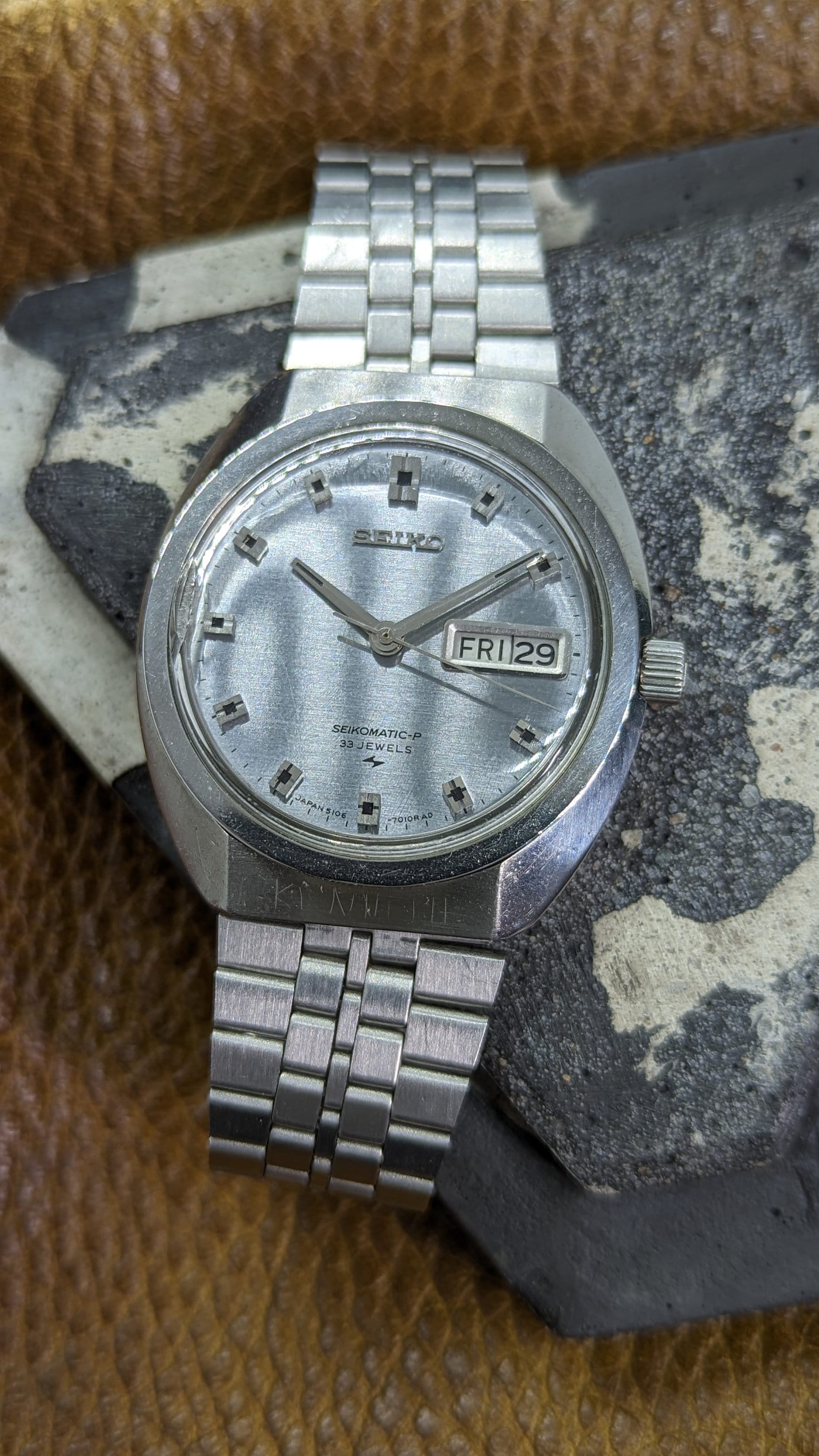 Space Age Vintage 1969 Seiko Seikomatic-p 33 Jewel Automatic Men's