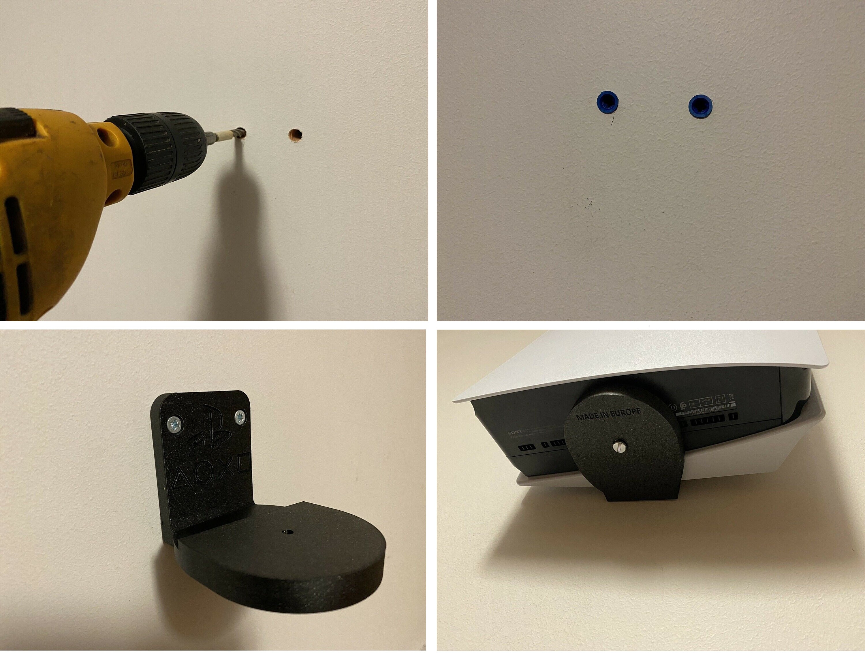 Sony PlayStation 5 PS5 White wall mount stand bracket Etsy