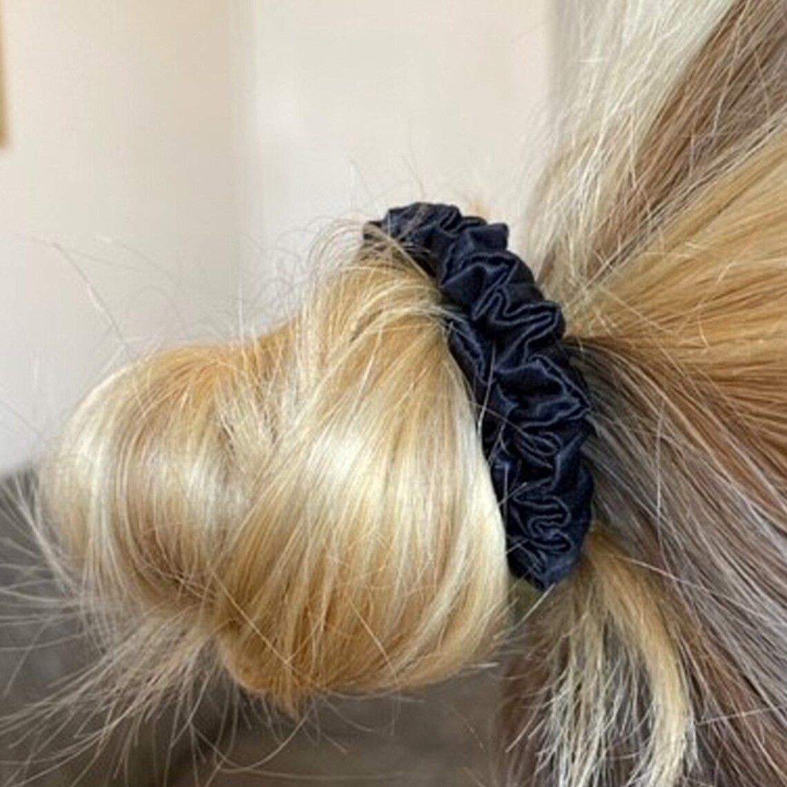 SET OF 3 Silk Scrunchies Small Hair Ties Bobbles Thin Silk Etsy