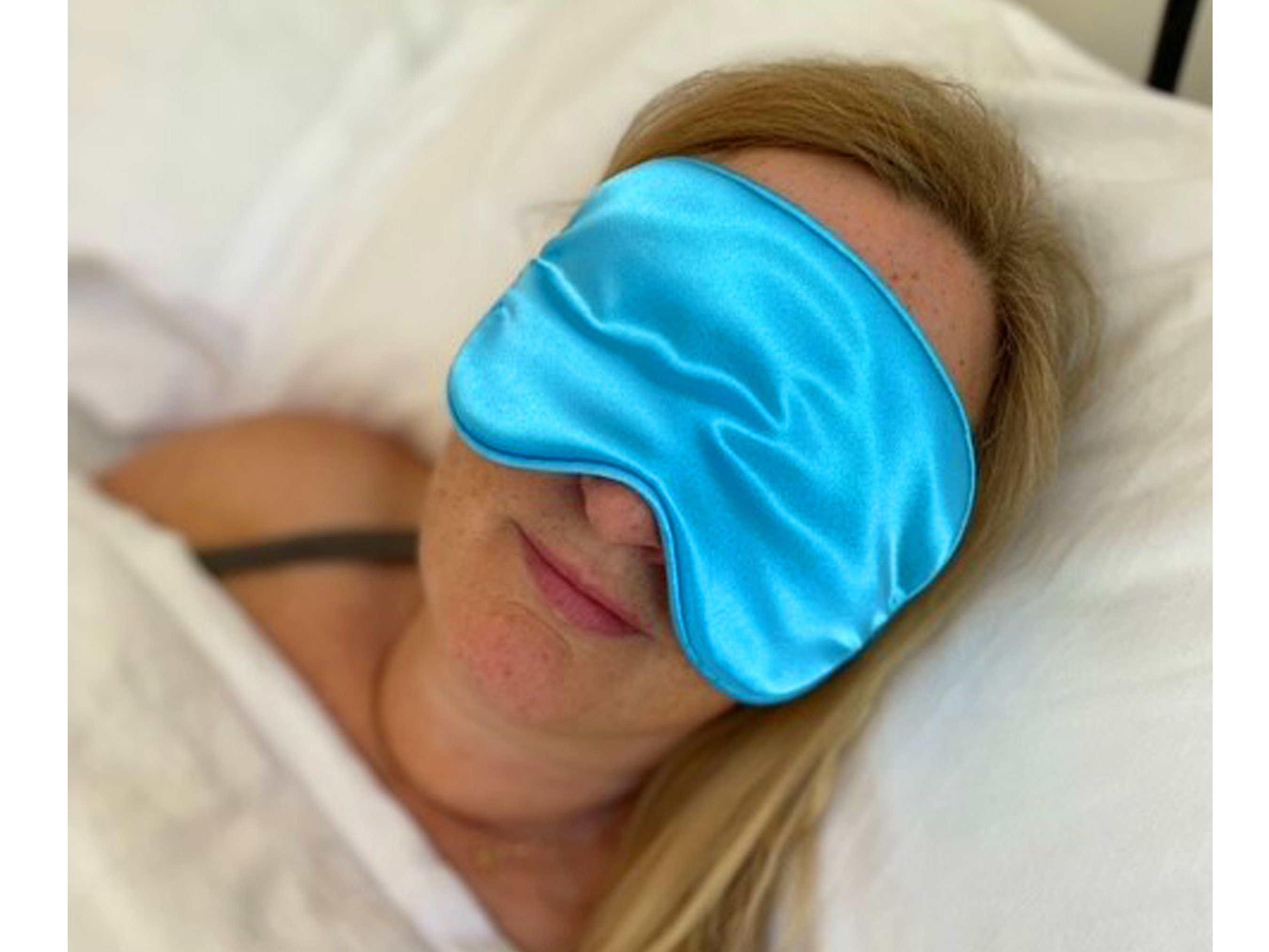 Blackout Sleep Eye Mask Super Soft Satin With Pouch Silk Etsy