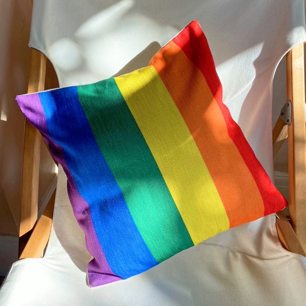 Rainbow Cushion Etsy UK
