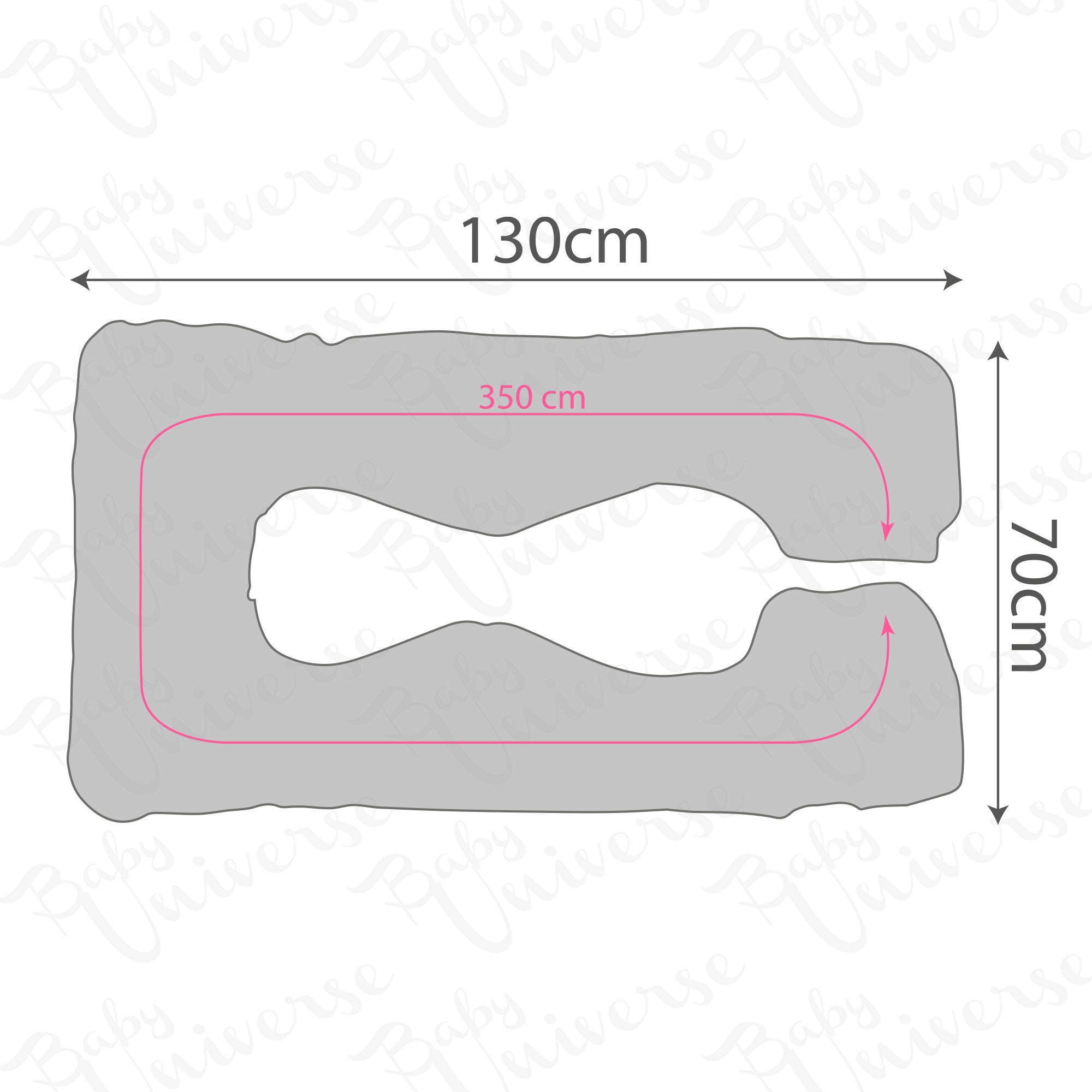 Premium Cotton U Shape Pregnancy Pillow Full Body Type U Removable