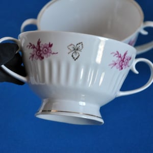 Large Vintage Porcelain Broth Mug, the 1970s