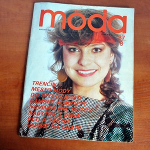Vintage Czech Fashion Magazine, August 1987