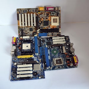Set of 3 Vintage Computer Motherboards – Recycled Tech for Crafting, Decor, or Geeky Gifts