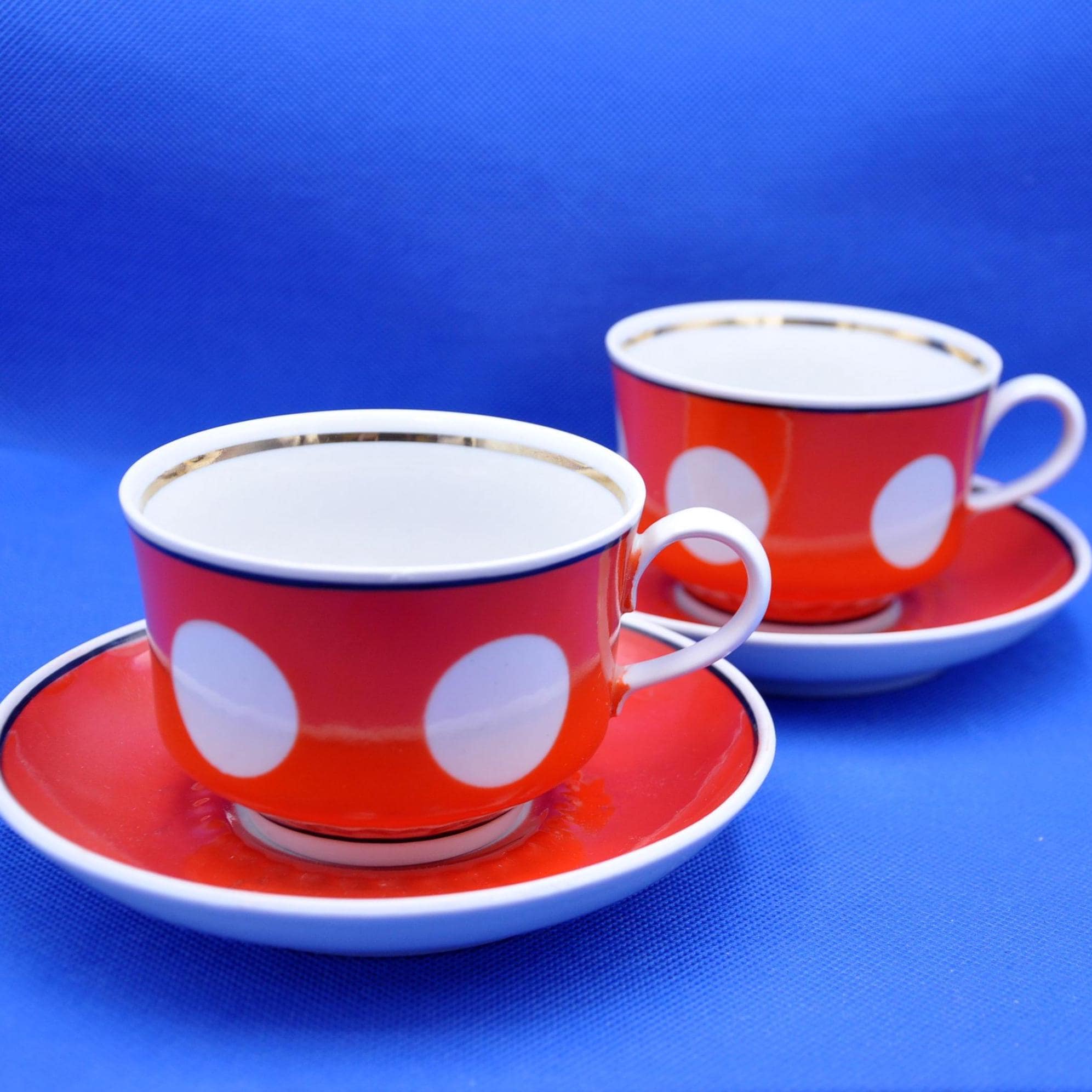 Ceramic Red Vase With White Polka Dots - Etsy
