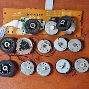 Vintage Electric Motors Set: Floppy Disk & Optical Drive Parts