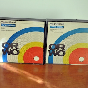 Vintage ORWO Reel-to-Reel Tape Set – 1985 GDR (East Germany) – Audio Collectible, 1985