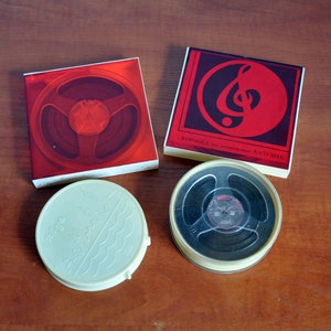 Set of 5 vintage magnetic tapes, 1970s