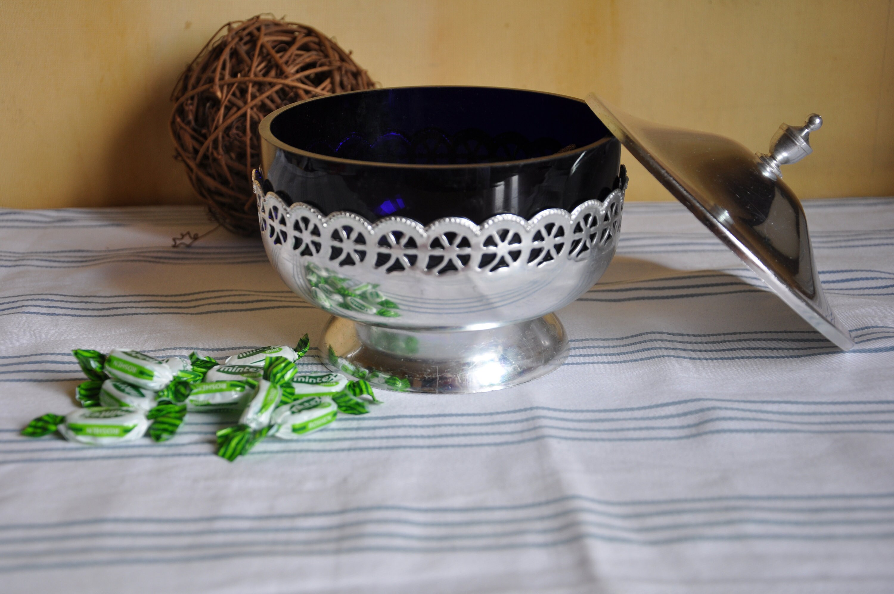 Vintage Candy Vase With a Lid 1970s Etsy UK