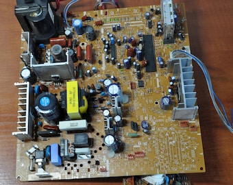 Vintage 1990s TV Circuit Board – Loaded with Components for Salvage, Repair, or Crafting