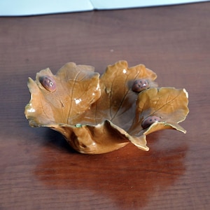 Vintage decorative clay ashtray, 1980s