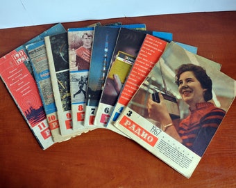 Set of 8 Soviet rare magazines “Radio” 1967