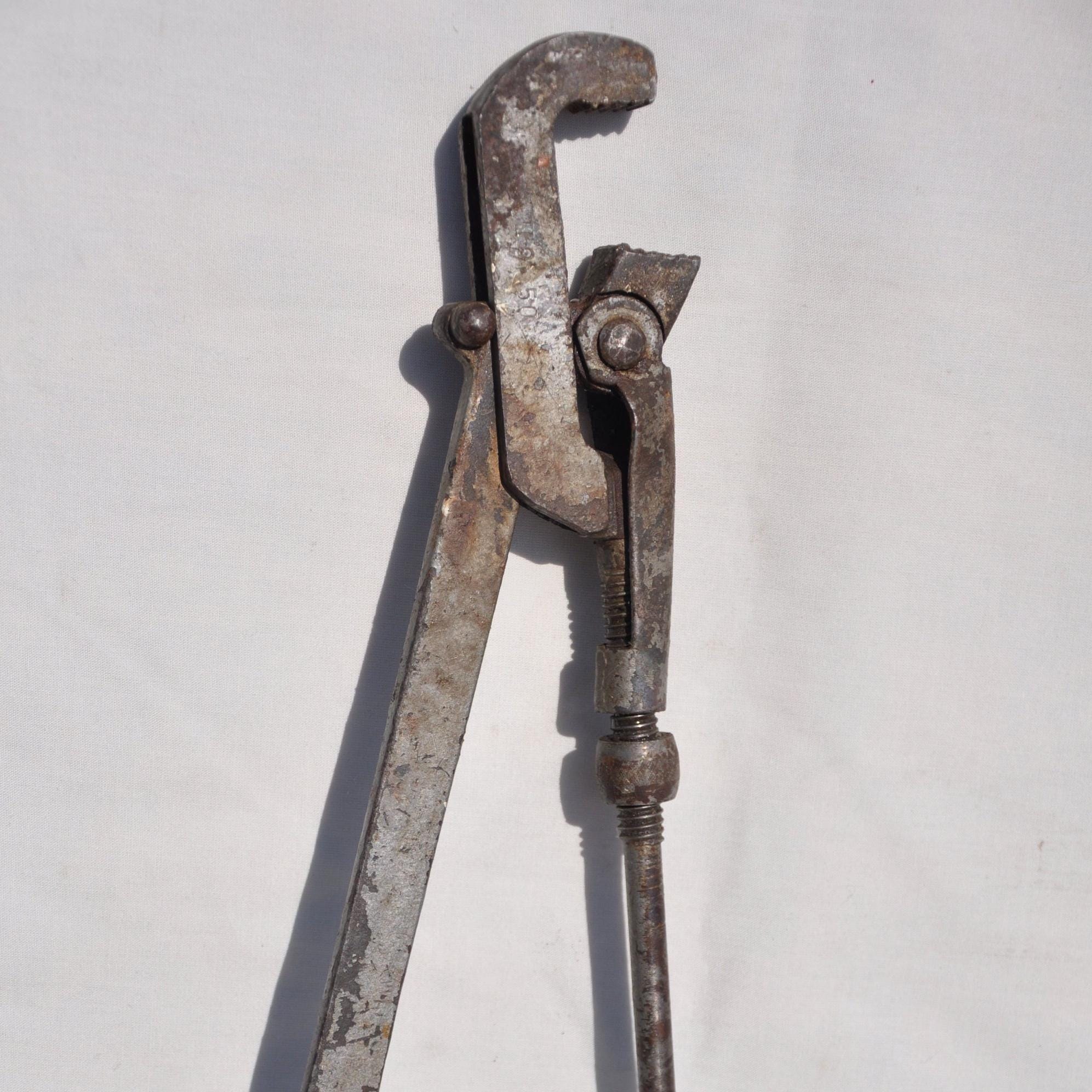 Pipe Wrench antique Clé à pipe grand format