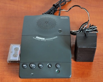 Vintage Cassette Answering Machine TD-9358 | 1990s Unused Retro Gadget in Original Box | Working Condition | Office Decor