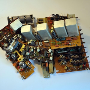 Set of 8 Recycled Vintage Electronic Circuit Boards – Upcycled Tech for Art, Decor, and More