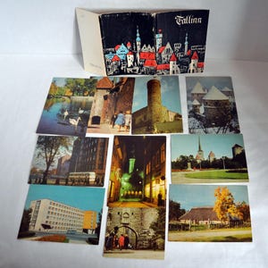 Vintage Set of postcards with views of Tallinn, 1971