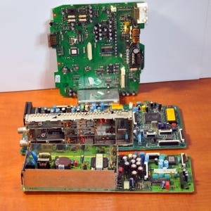 Set of 3 High-Density Recycled Circuit Boards – Modern Electronic Art Parts for DIY, Steampunk, Tech Decor