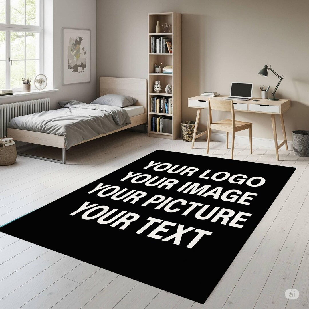 Print Photo Rug Custom Rug With Your Logo, Personalized Image Rug, Kids Room Decor ...