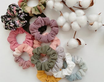 Soft Scrunchies, Cute Hair Ties, Large, Medium Regular, Ponytail, Bridesmaid Bachelorette, Party Favor, Birthday Goody Bag, Gift for her