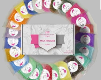 24 Vibrant colors Mica powders