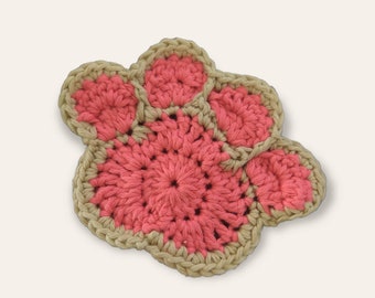 Knitted Paw Coaster