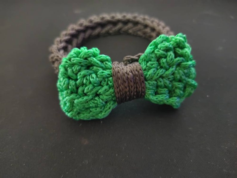 Knitted bow tie bracelets image 2