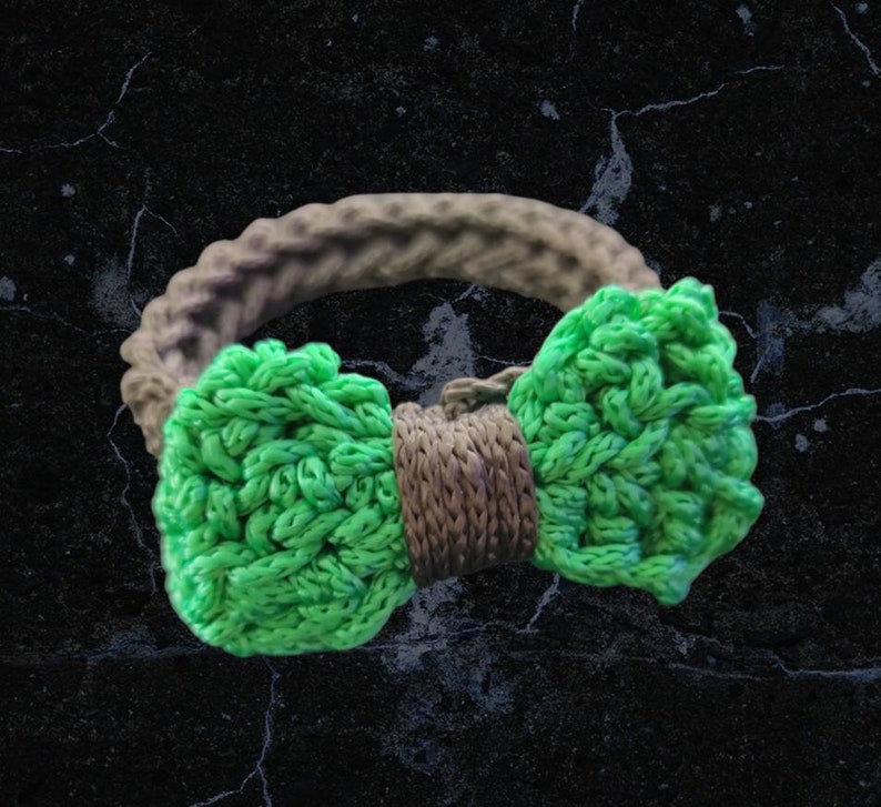 Knitted bow tie bracelets image 1